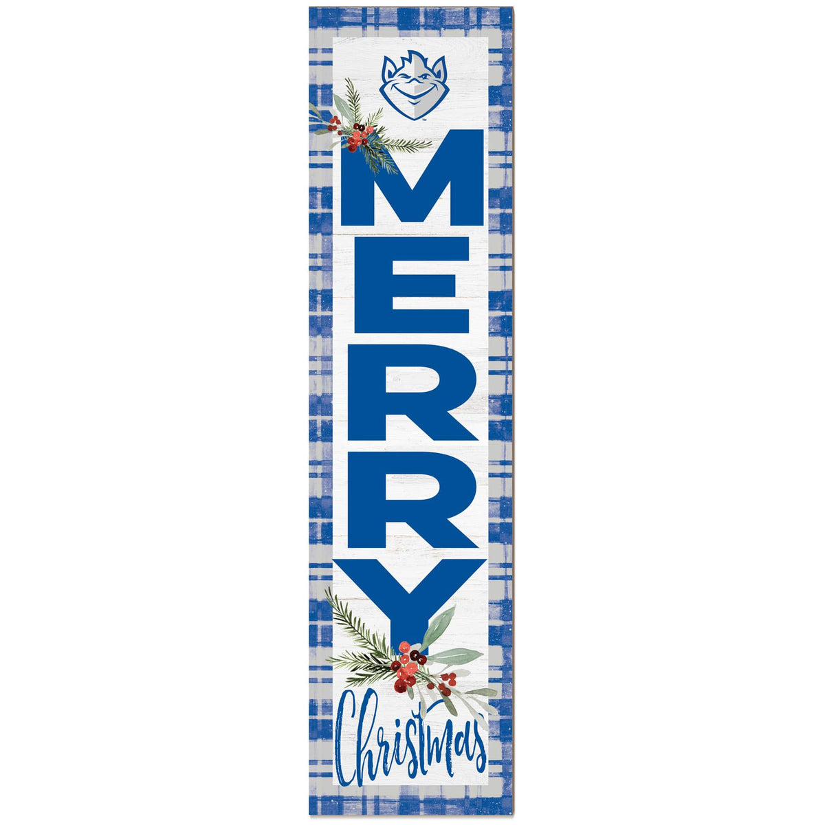Jardine - Saint Louis Billikens 12'' x 48'' Outdoor Christmas Leaner - White