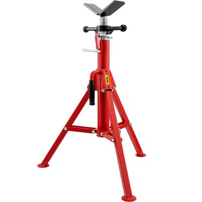 VEVOR - V Head Pipe Stand 1/8-12 inch Capacity, Adjustable Height 28-52 inch, Pipe Stands 2500 lbs Load Capacity