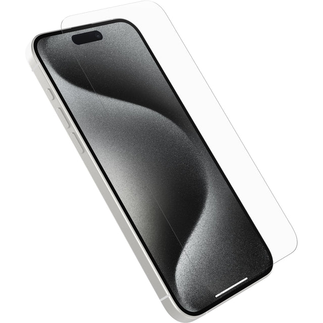 Angle. OtterBox - Glass Screen Protector for Apple iPhone 15 Pro Max - Clear.