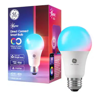 Cync - A19 LED Light Bulb, Matter Compatible, Color Changing, 1pk