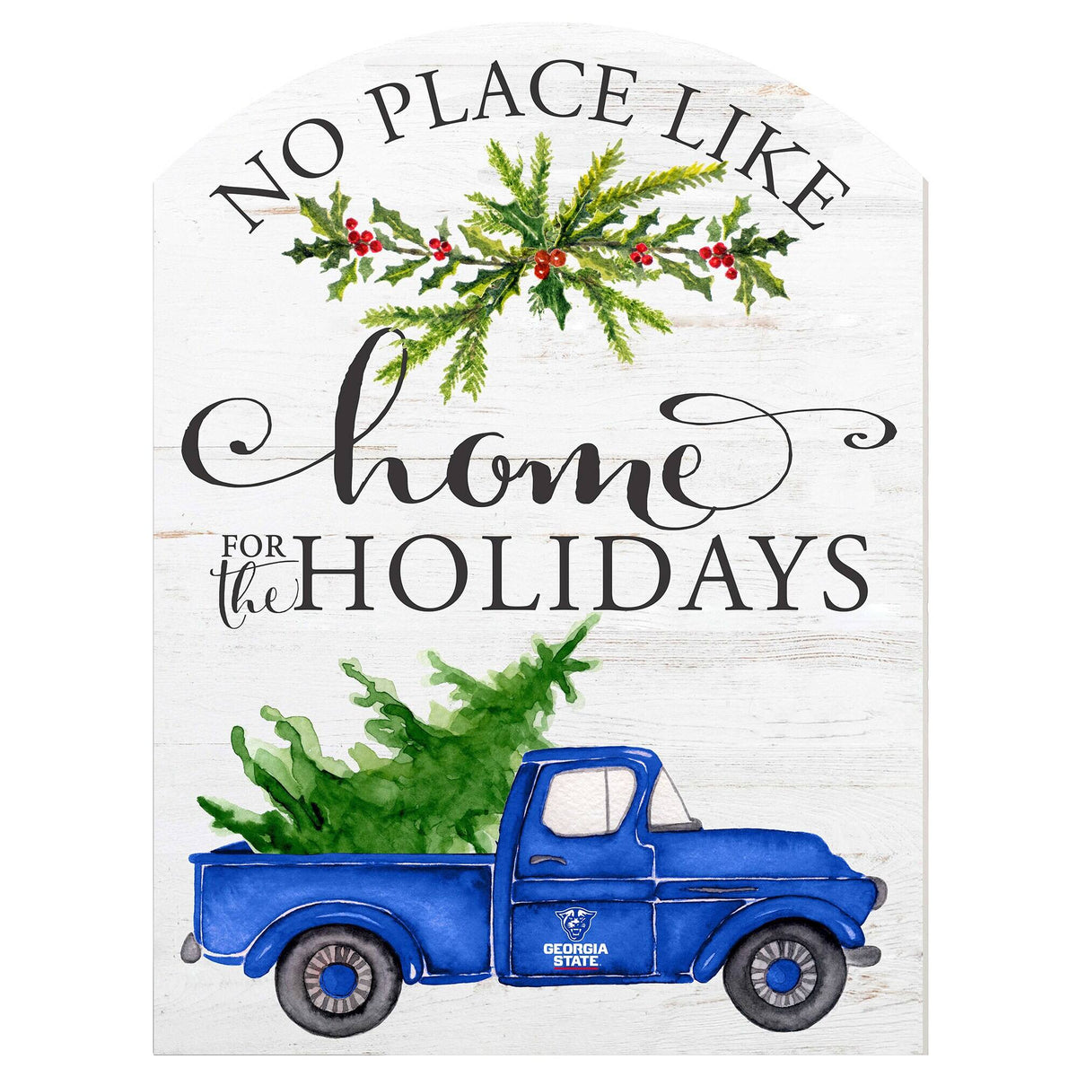 Jardine - Georgia State Panthers 16'' x 22'' Holiday Marquee Sign - White