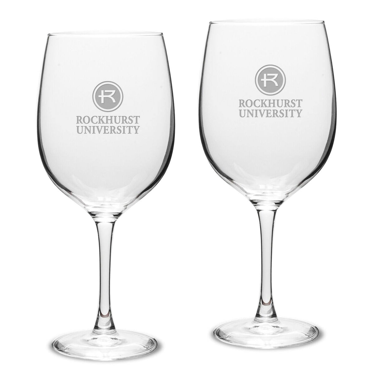 Jardine - Rockhurst Hawks 19oz. Two-Piece Traditional Red Wine Table Glass Set - Multicolor