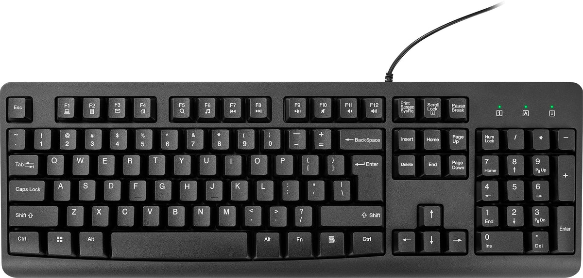 Best Buy essentials™ - Full-size Wired Membrane Keyboard - Black