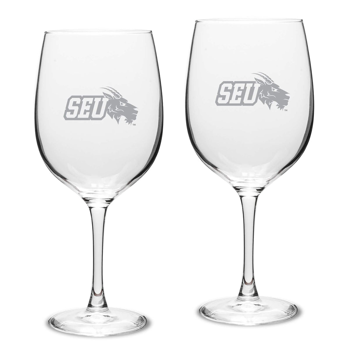 Jardine - St. Edwards Hilltoppers 19oz. Two-Piece Traditional Red Wine Glass Set - Multicolor