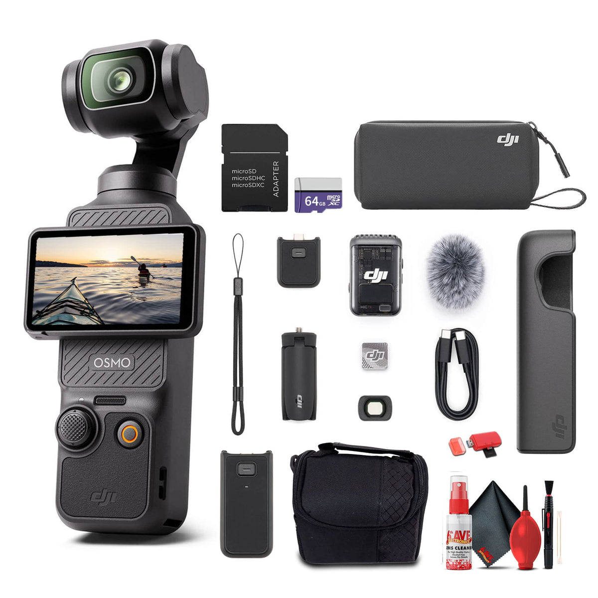 Bundle - Osmo Pocket 3 Creator Combo, Handheld Vlogging Camera and DJI Mic 2 + More - Pocket 3
