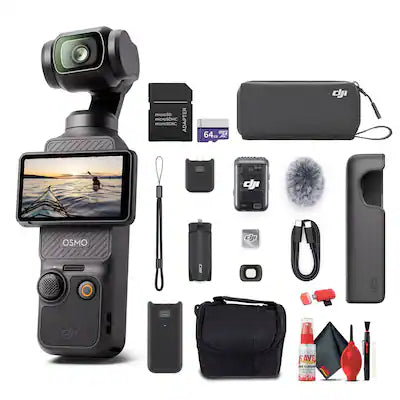 DJI - Osmo Pocket 3 Creator Combo, Handheld Vlogging Camera and DJI Mic 2 + More
