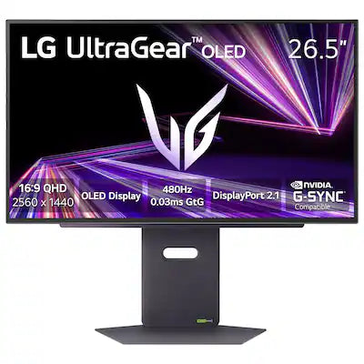 LG - UltraGear 27" OLED QHD 480Hz 0.03ms NVIDIA G-SYNC, AMD Freesync Premium Pro Gaming Monitor (HDMI x2, DisplayPort, USB)
