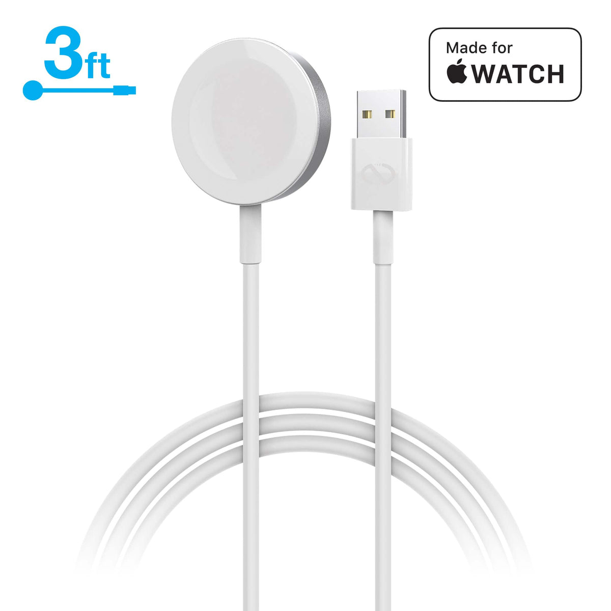 Naztech - Magnetic Charging Cable for Apple Watch 3ft