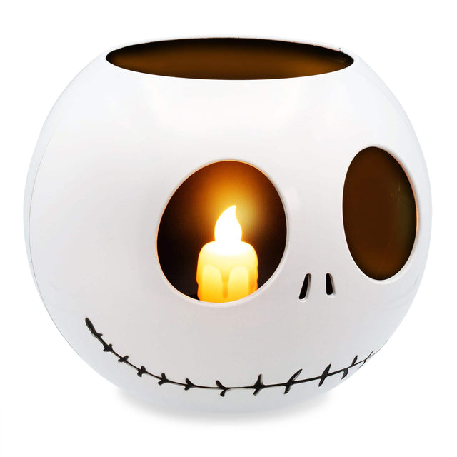 Front. Disney - Disney The Nightmare Before Christmas Jack LED Flickering Flameless Candle - White.
