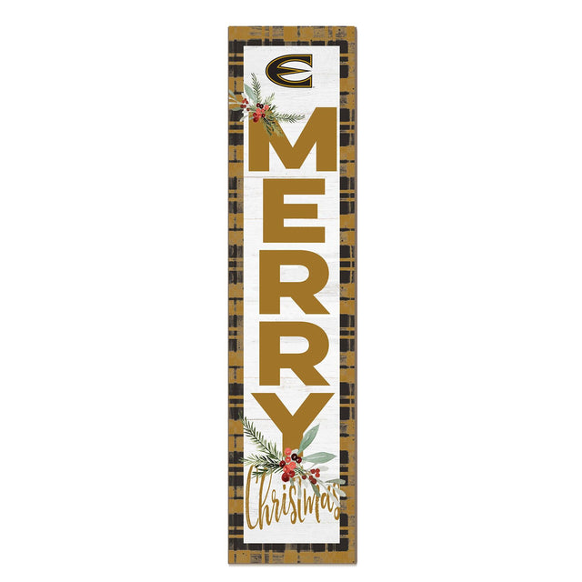 Front. Jardine - Emporia State Hornets 12'' x 48'' Outdoor Merry Christmas Leaner - White.