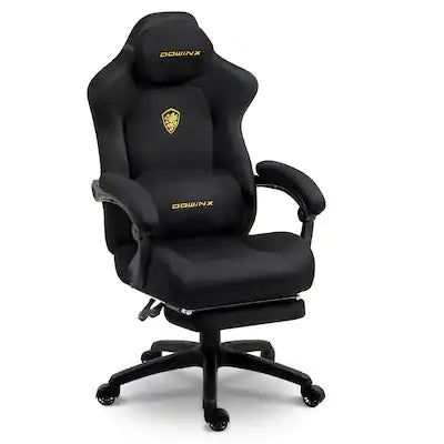 Dowinx - Gaming Chair Big and Tall, Suede Fabric Game Chair with Pocket Spring Cushion, High Back Ergonomic Office Chair
