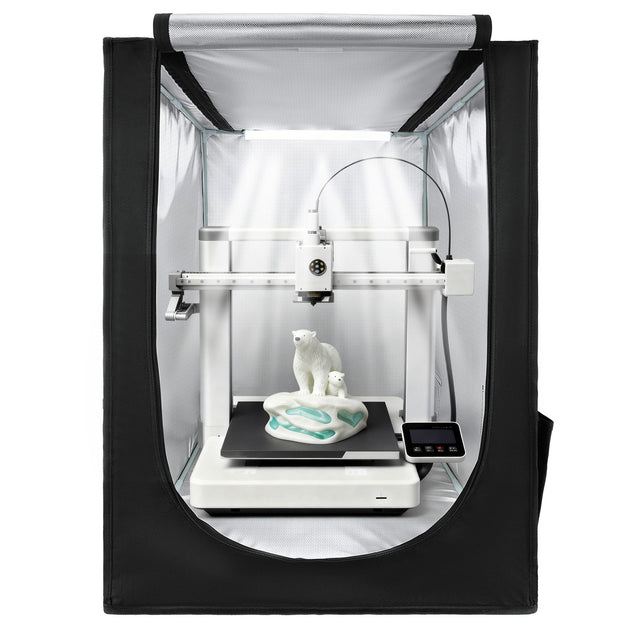 Front. VEVOR - 3D Printer Enclosure, Dustproof Waterproof Oxford Cloth 3D Printer Tent, Constant Temperature Protective Case - Black.