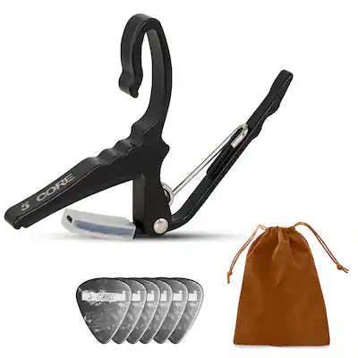 5 CORE - Guitar Capo Quick Change Acoustic Electric String Clip Banjo Mandolin Or Ukulele