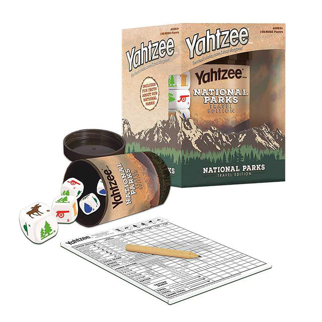 AGES 8+  
PWS 108 0030022  
Papers - Yahtzee  
Yahtzee  
National Parks Travel Edition  
Yahtzee - National Parks Travel Edition  
Yahtzee - National Parks Travel Edition