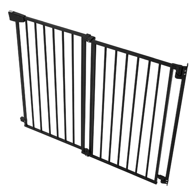 Front. VEVOR - Baby Gate for Stairs, 31-48 in Adjustable Width, 36 in High Dog Gate, No Bottom Bar, One-Handed Operation - Black.