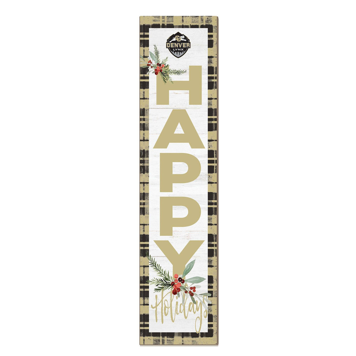 Jardine - CU Denver Lynx 12'' x 48'' Outdoor Merry Christmas Leaner - White