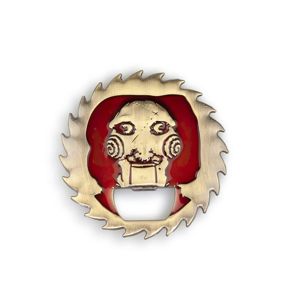 Surreal Entertainment - Horror Collectibles| Saw Jigsaw Puppet Bottle Opener | Scary Puppet - Red