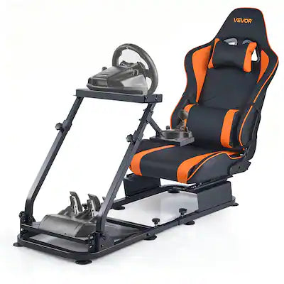 VEVOR - Racing Wheel Stand, Heavy-Duty Simulator Cockpit Steering Stand with Dual-Rail Dual-Arm, Fit Logitech G25,G27,G29,G920