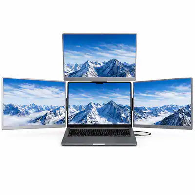 INVZI - MagHub Quad 16″ Laptop Screen Extender – Portable Triple Monitor