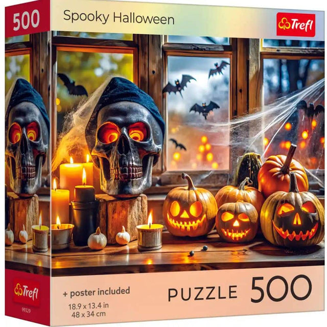 500 Spooky Halloween  
Trefl  
99329  
+ poster included  
18.9 x 13.4 in  
48 x 34 cm  
PUZZLE 500
