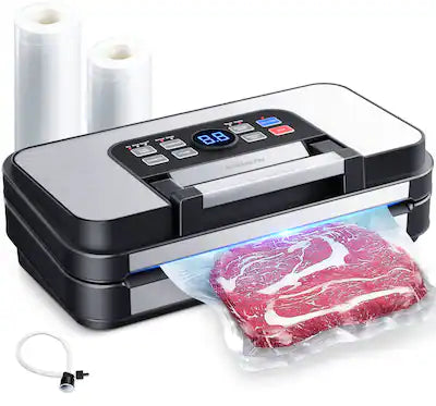 Beelicous - 95Kpa Powerful Precision Pro Vacuum Sealer with Double Heat Seal & Double Pump