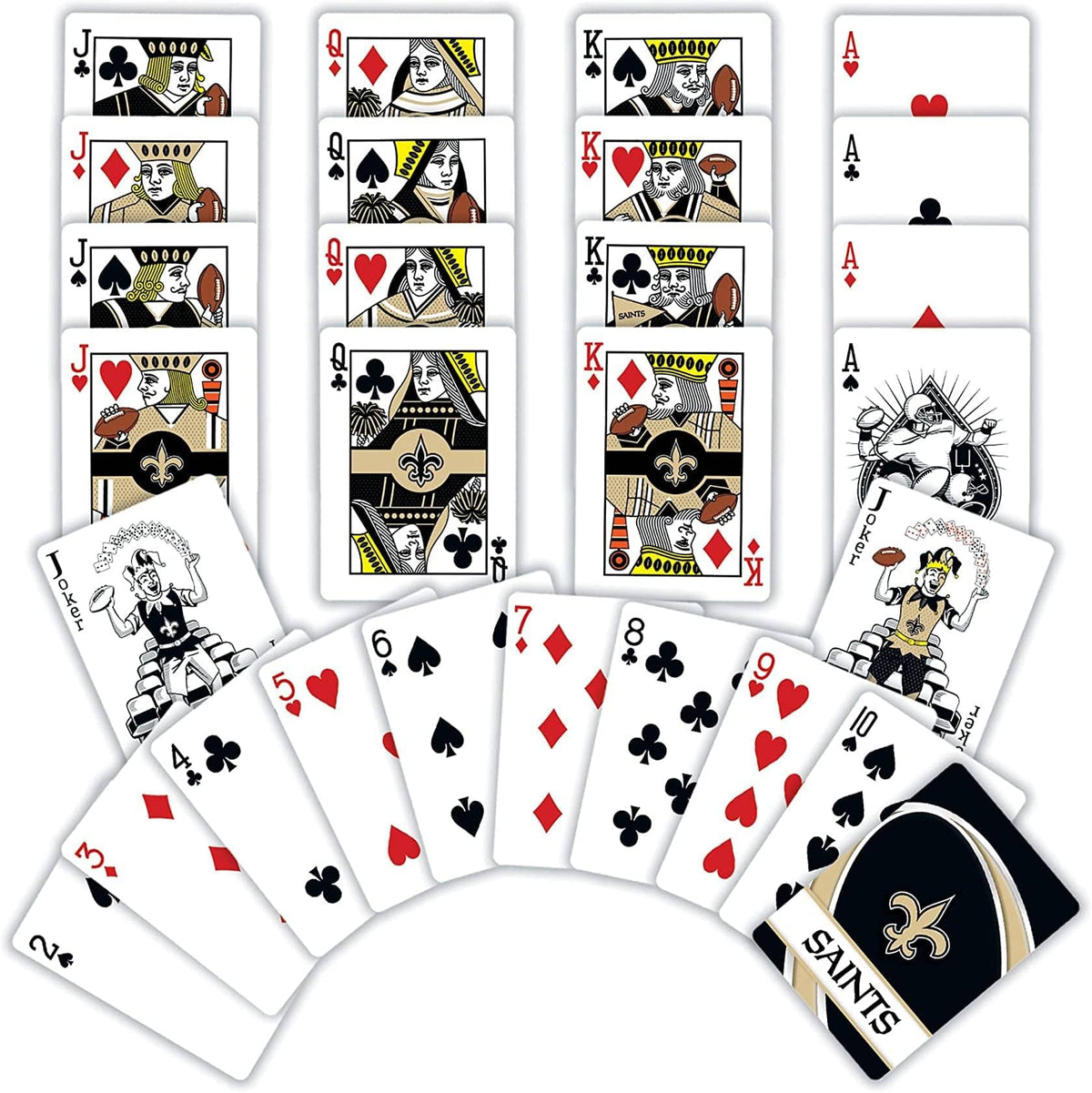 MasterPieces - New Orleans Saints NFL Playing Cards - Black