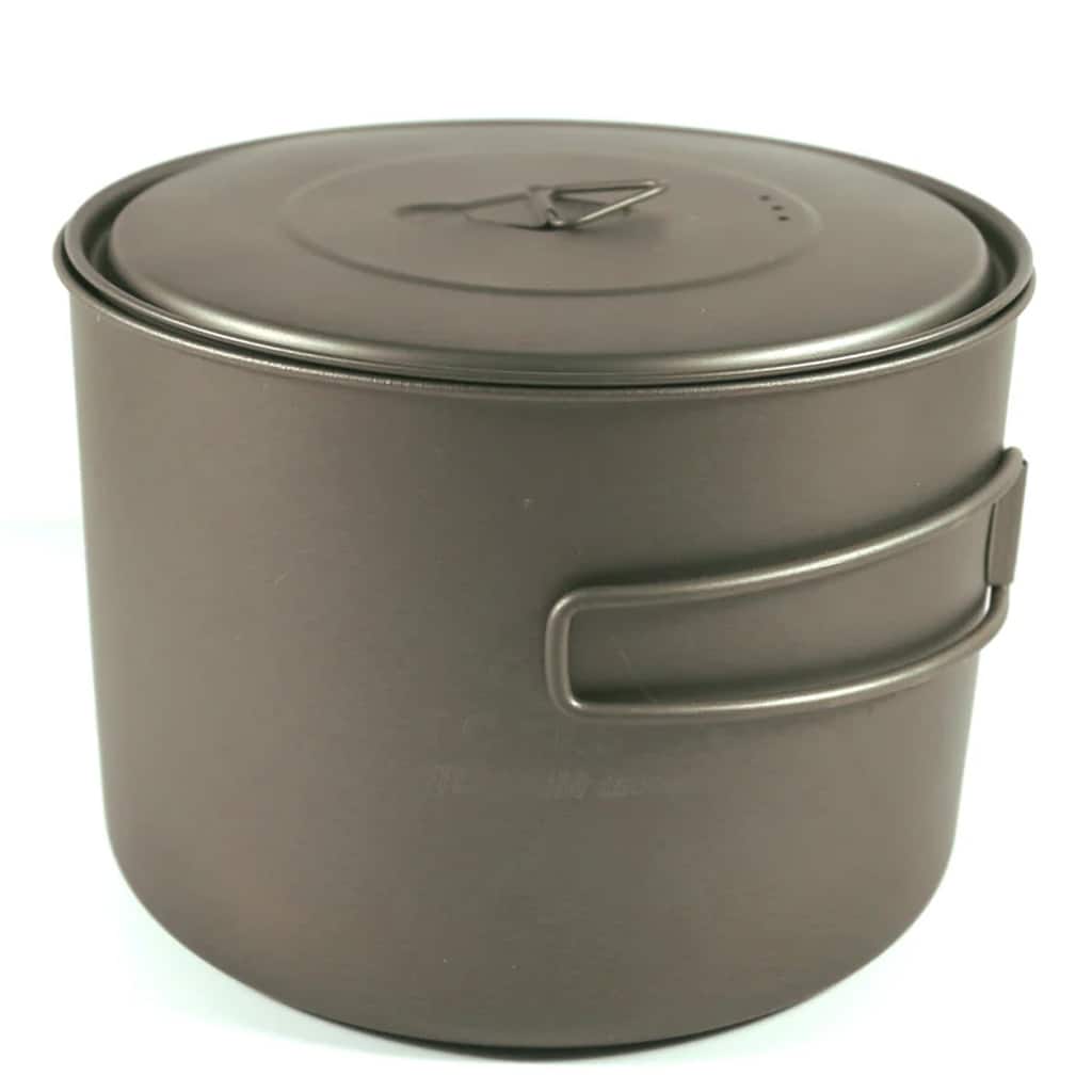 TOAKS - Titanium 1600ml Pot - POT-1600 - Outdoor Camping Cup Bowl - Silver