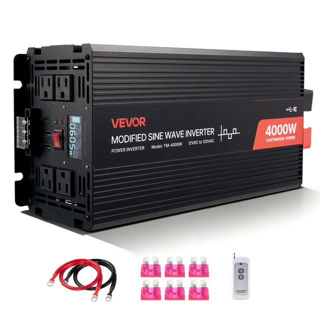 12.5v NEUT 0605w PM 60ttz VOST

VEVOR MODIFIED SINE WAVE INVERTER
POWER INVERTER Model: TM-4000W 12VDC to 120VAC INVERTER
Model: POWER RC 4000W CONTINUOUS POWER