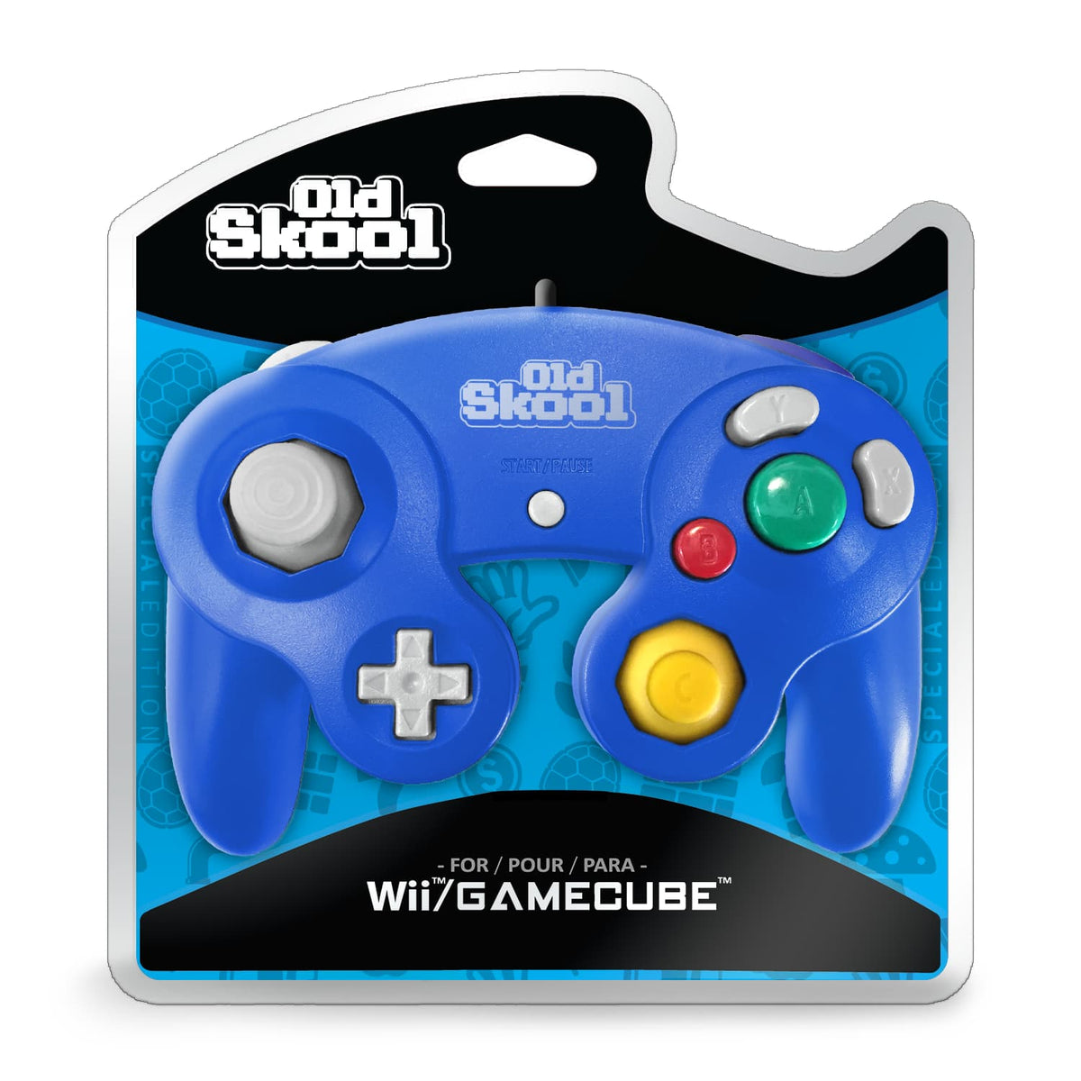 Old Skool - GameCube / Wii Compatible Controller - Blue/ Cyan