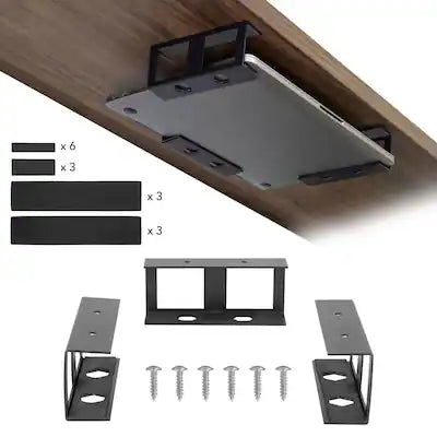 Mount-It! - Under Desk Laptop Holder Mount with Adjustable Brackets & Protective Foam Pads for Workspace Organization