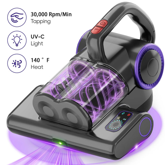 30,000 Rpm/Min Tapping  
UV-C Light  
140 ° F Heat