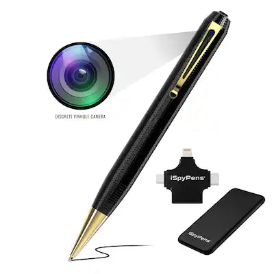 iSpyPens - iSpyPen Pro X 128GB Professional Grade Spy Pen Camera with Plug & Play Adapter and Portable Battery
