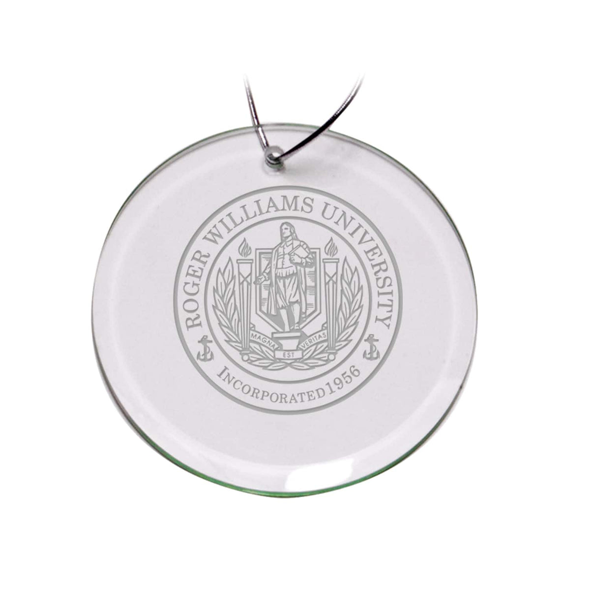 Jardine - Roger Williams University 3'' Glass Round Ornament - Multicolor
