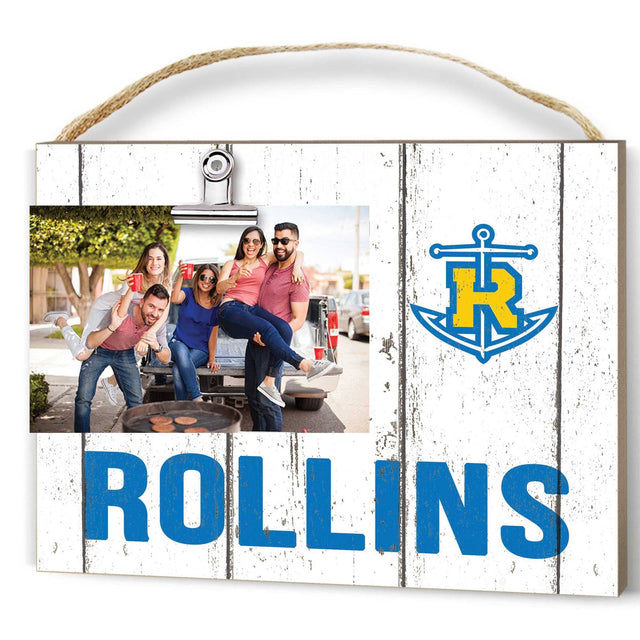 Front. Jardine - Rollins College Tars 8" x 10" Weathered Clip It Frame - White.