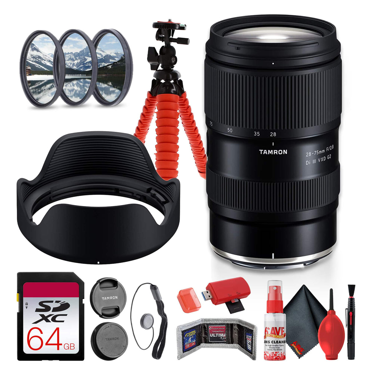 Bundle - Tamron - Tamron28-75mm F2.8 Di III VXD G2 for Model A063Z Nikon Z - Black