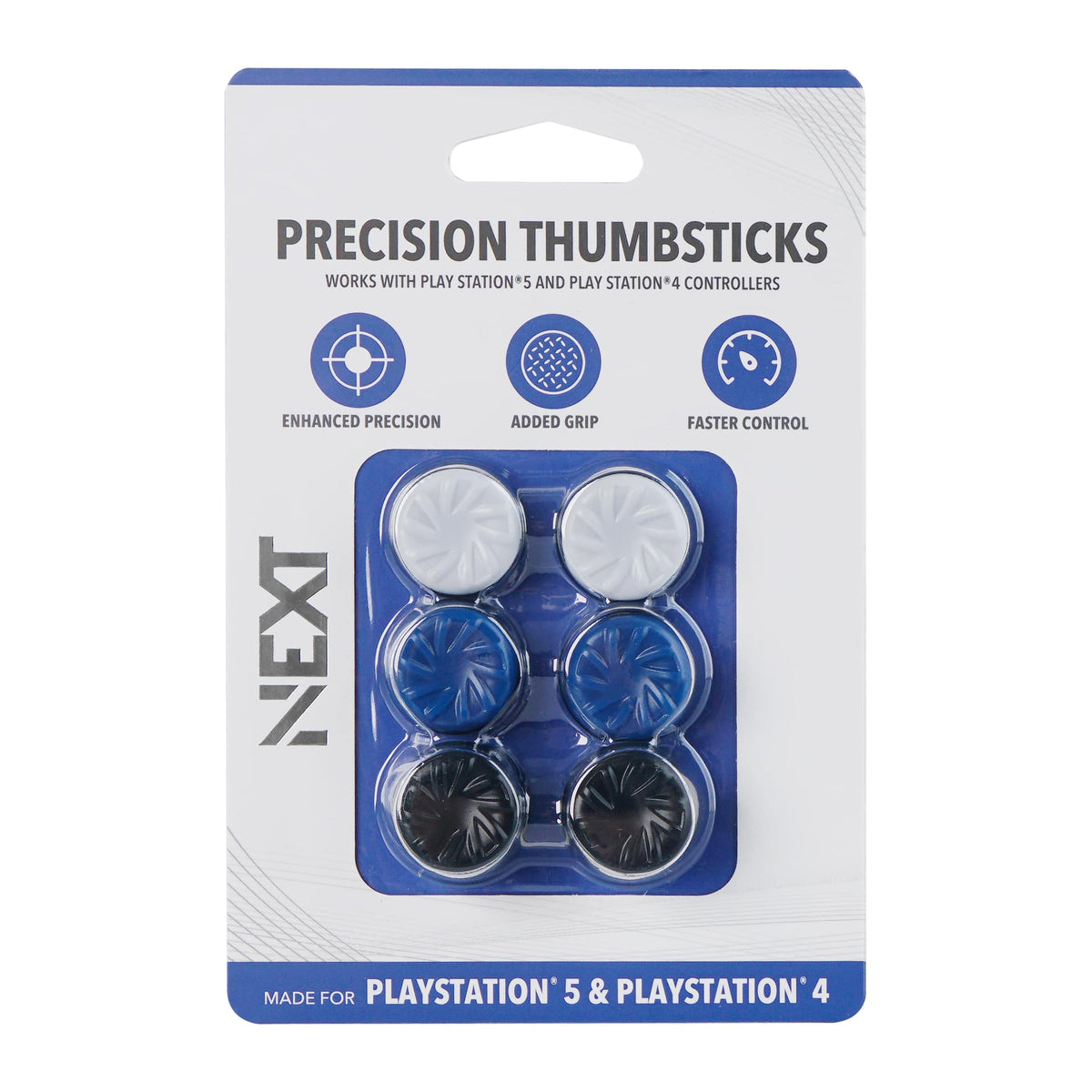 NEXT - Precision Thumbstick Multi-Pack for PlayStation 5 and PlayStation 4 Controllers - Multi Color