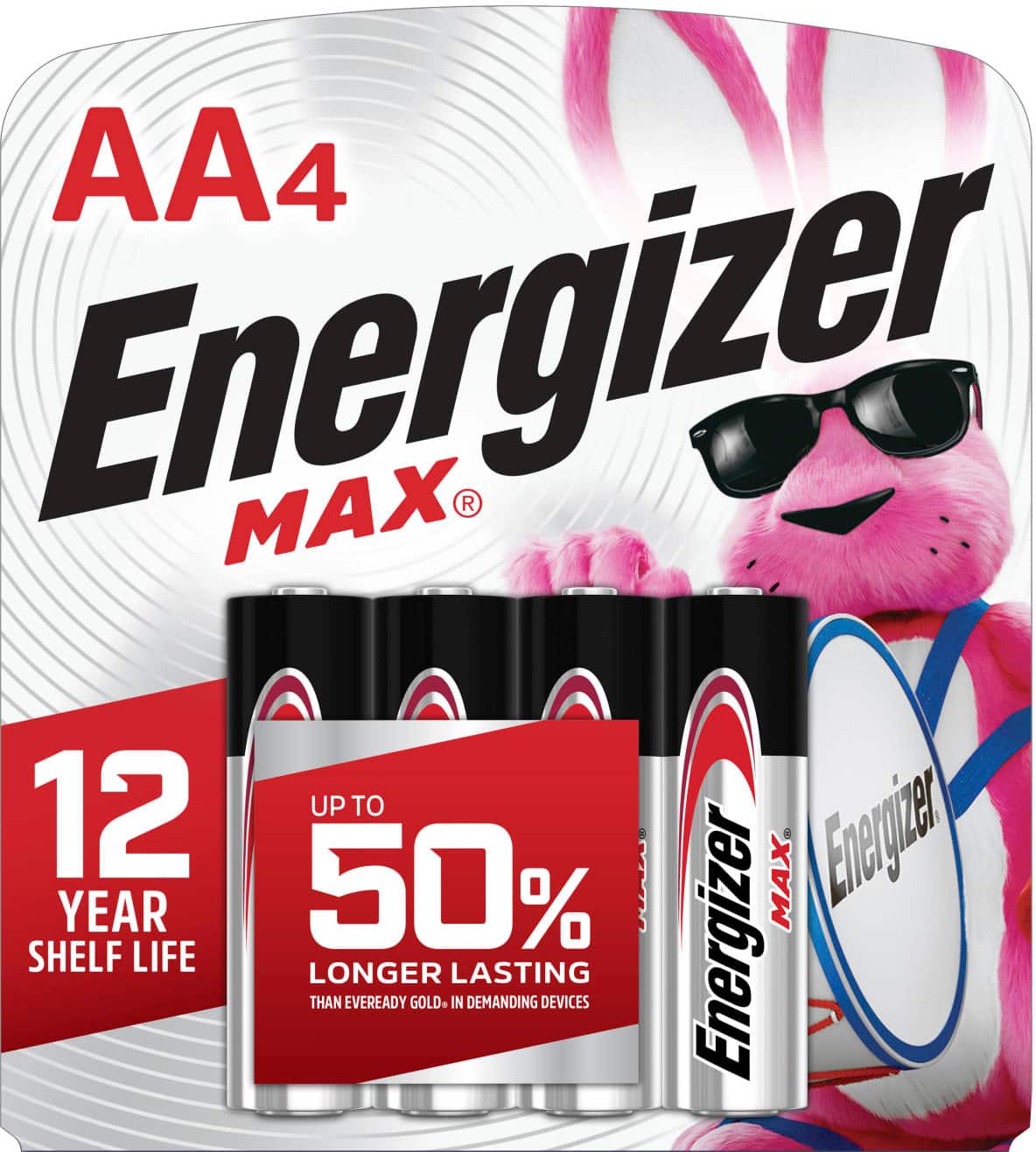 Energizer - MAX AA Batteries (4 Pack), Double A Alkaline Batteries