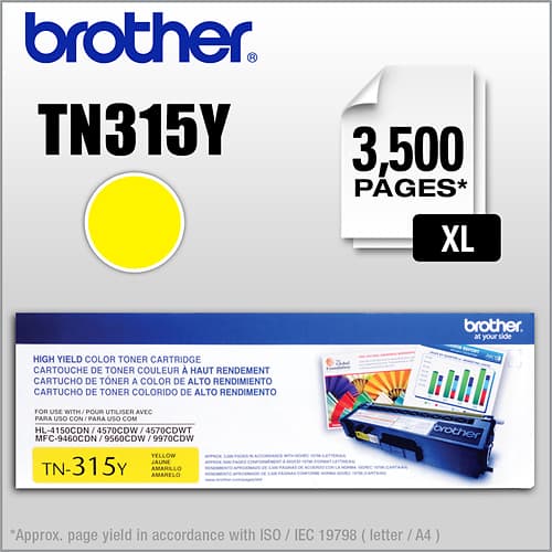 Brother - TN315Y High-Yield Toner Cartridge - Yellow