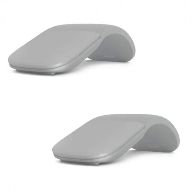 Front. Microsoft - Microsoft Surface Arc Touch Mouse Platinum + Surface Arc Touch Mouse Platinum - Wireless - Bluetooth Connectivity - Ultr - Unknown.