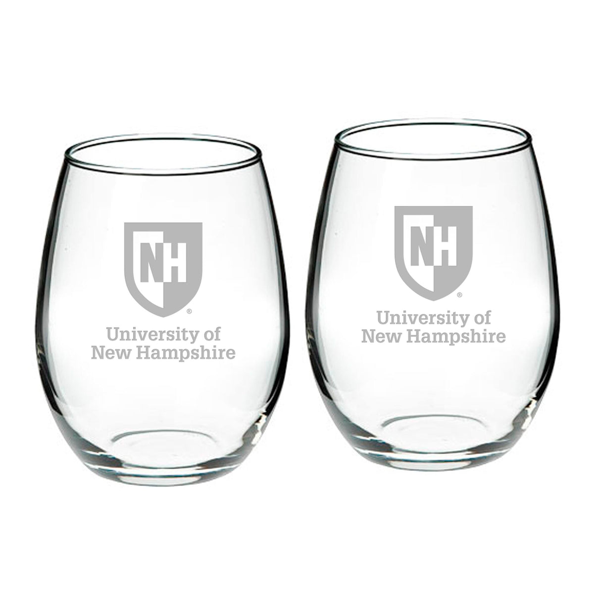 Jardine - New Hampshire Wildcats 21oz. 2-Piece Stemless Wine Glass Set - Multicolor