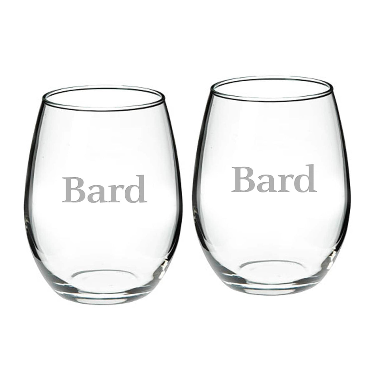 Jardine - Bard College Raptors Team 21oz. 2-Piece Stemless Wine Glass Set - Multicolor