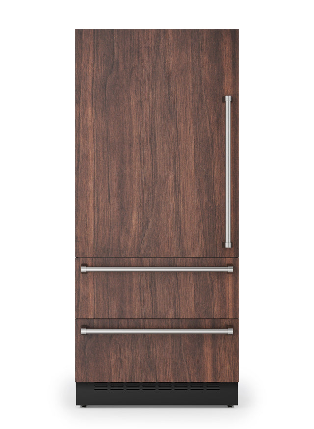 Front. Viking - 36 in. Wide 36"W. VEIL Integrated Bottom Freezer - Custom Panel Left Hinge - Panel Ready.