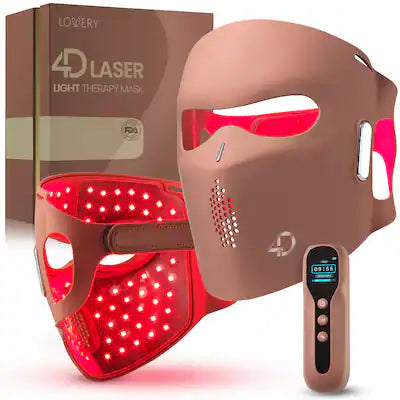 Lovery - 4D Laser Light Therapy Face Mask - 8 x More powerful than LED - Professional At-Home Skin Rejuvenation