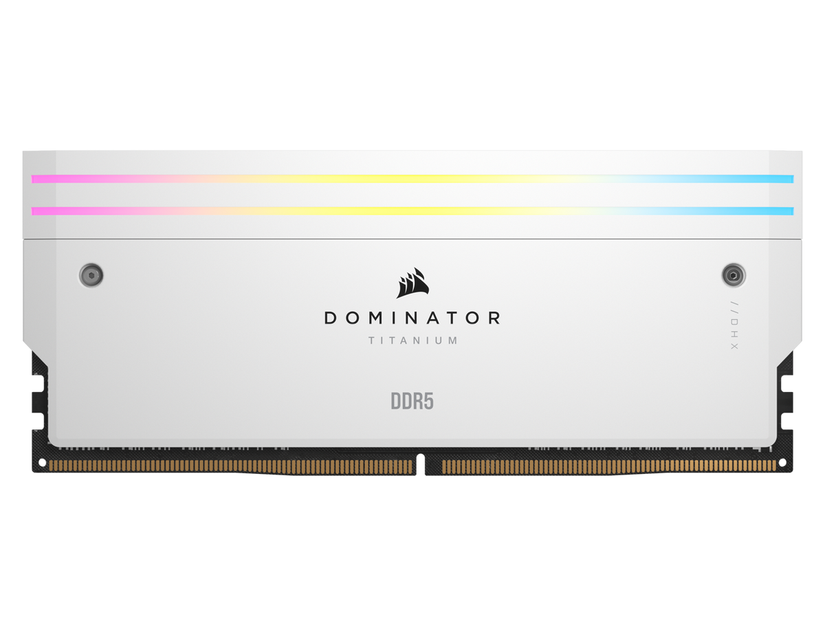 CORSAIR - Dominator Titanium 64GB (2 x 32GB) DDR5 6000 (PC5 48000) Desktop Memory Model CMP64GX5M2B6000C30W - White