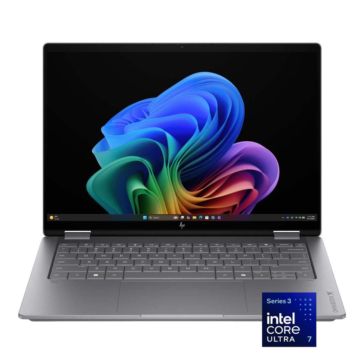 HP - OmniBook X Flip 2-in-1 - 14" 2K OLED Touchscreen Laptop - Intel Core Ultra 7 (2026) - 16GB Memory - 1TB SSD - Copilot+ - Meteor Silver