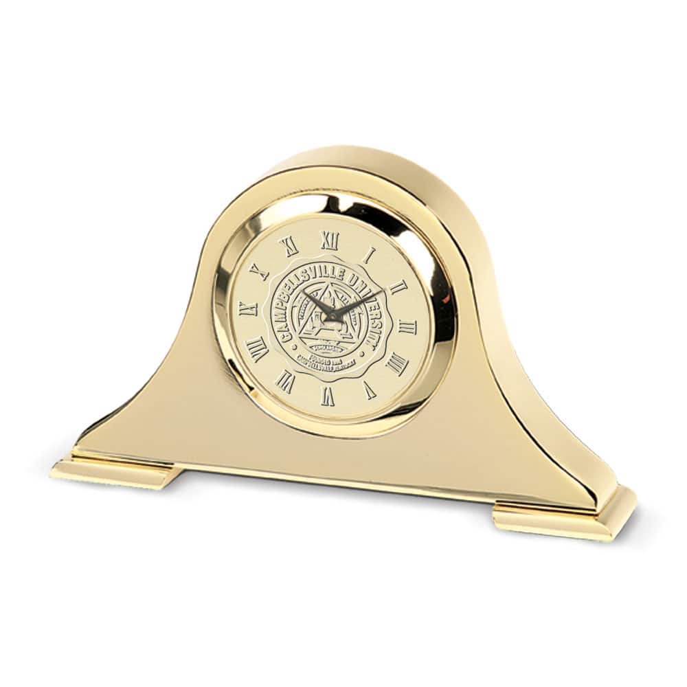 Jardine - Campbellsville Tigers Napoleon Desk Clock - Gold
