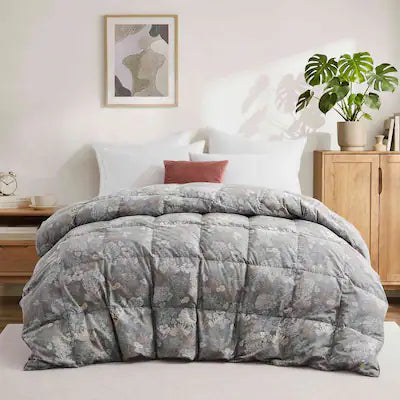 Peace Nest - All Season Goose Feather Fiber Comforter Duvet Vintage Style, King