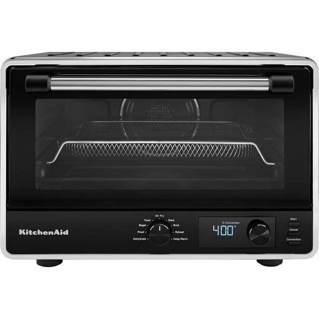 KitchenAid  
Toast Bagel Proof Dehydrate Air Fry Bake Broil Reheat Keep Warm Convection  
400°F  
Start Cancel Convection