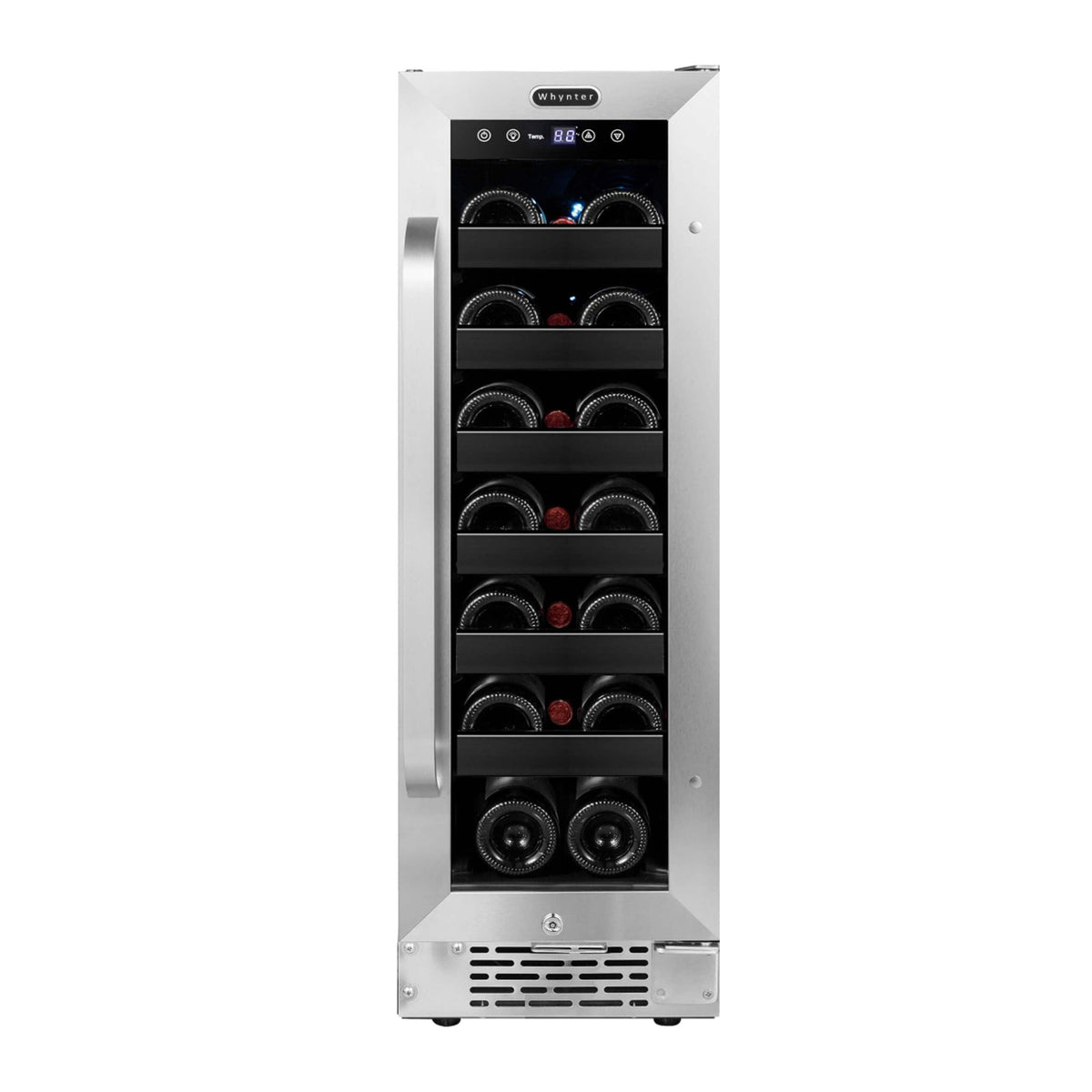 Whynter - BWR-208SB 12 inch Built-In 20 Bottle Undercounter Wine Refrigerator - Stainless Steel