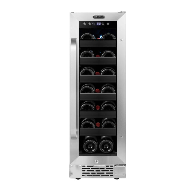 Front. Whynter - Whynter BWR-208SB 12 inch Built-In 20 Bottle Undercounter Stainless Steel Wine Refrigerator - Stainless Steel.
